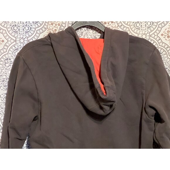 Cabelas Brown & Orange Hooded Sweatshirt Size S - Picture 5 of 10